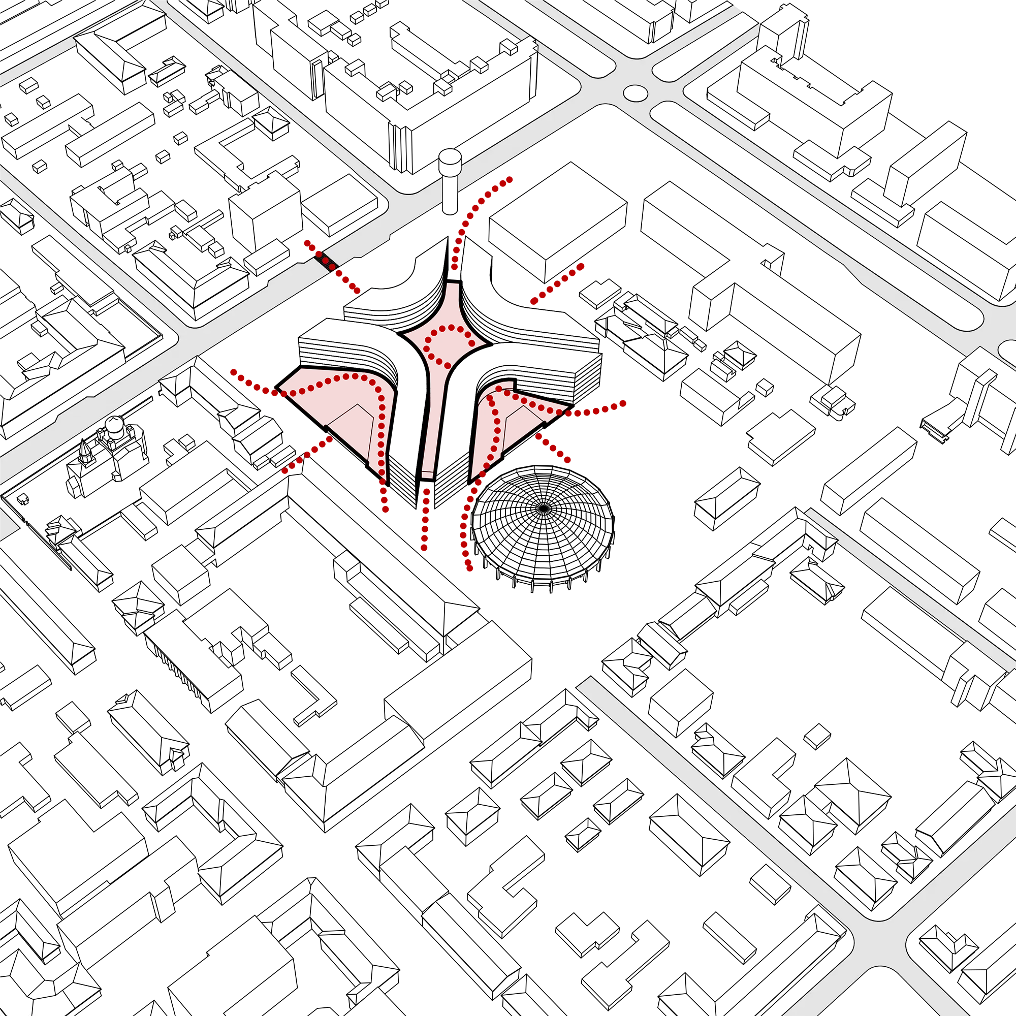 Design diagram 10 for The Dual Square, Brest, Belarus.